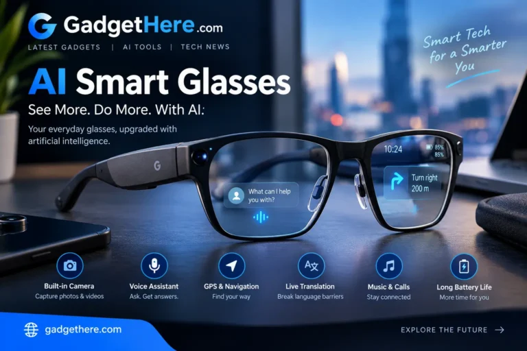 AI smart glasses with built-in camera